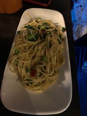 Pasta Aglio oglio at Version Vegana in San Andres Cholula