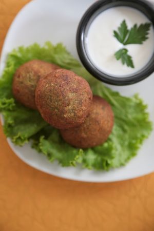 Falafel! at Version Vegana in San Andres Cholula