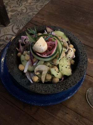 Chickpea Aguachile  at Version Vegana in San Andres Cholula