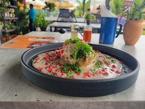 Chile en nogada! at Version Vegana in San Andres Cholula