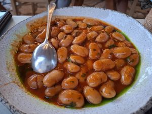 Gigantes- huge portion! at Old School Taverna in Corfu