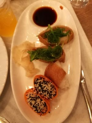 Vegan sushi at Rosegarden Neo Asian in Malmo