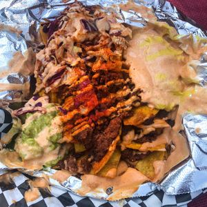 Loaded Nachos at Never Caged in Los Angeles