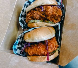 Nashville hot chicken at Never Caged in Los Angeles