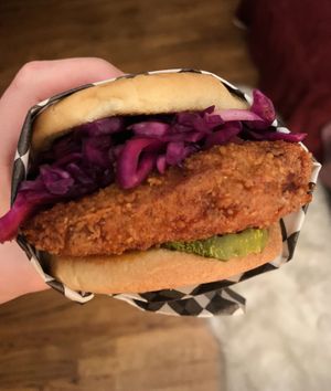 Nashville Hot Chicken Sando at Never Caged in Los Angeles
