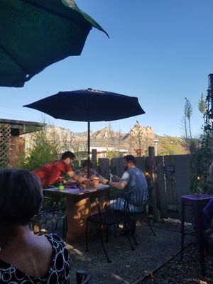 Outdoor patio at Sedona Beer Company in Sedona
