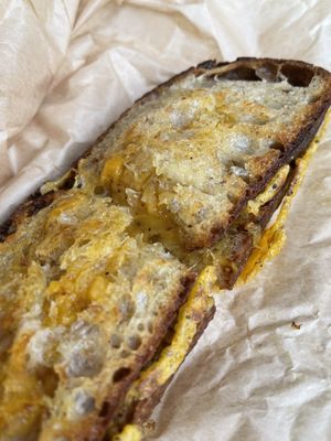 Vegan cheddar cheese melt at L'imprimerie in Brooklyn