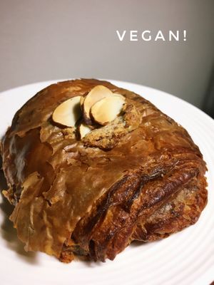 Vegan chocolate almond croissant at L'imprimerie in Brooklyn