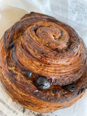 Burnt croissant - it was chocolate. I ordered pistachio. Not sure if she made sure to give me the vegan one  at L'imprimerie in Brooklyn