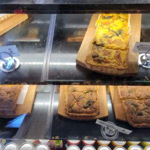 Vegan quiche. There were 3 different vegan quiches at L'imprimerie in Brooklyn