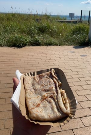 Vegan Crêpe with cinnamon and sugar  at Strandcreperie in Scharbeutz