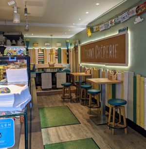 Indoor Seating at Strandcreperie in Scharbeutz