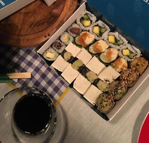 Vegan combo and fried sushi  at Sushi Mood in Sesimbra