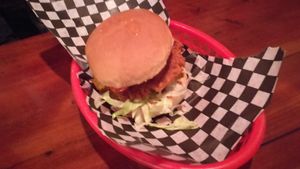 Mini hot and spicy burger at Bad Apple  in Vancouver