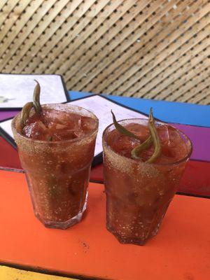 Best tequila Caesar ever! With horseradish  at Bad Apple  in Vancouver