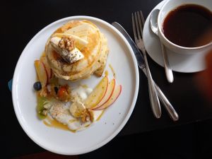 Pancakes at Café Lil im Heidkrug in Lueneburg