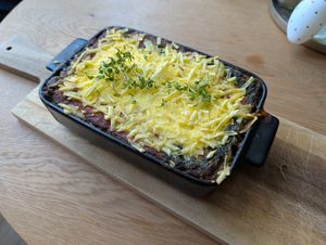 Vegane Lasagne at Café Lil im Heidkrug in Lueneburg
