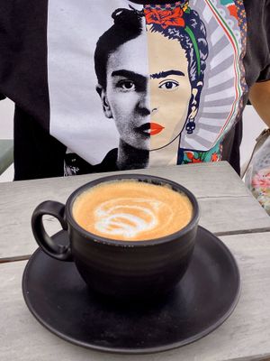 Cappuccino with Almond Milk at Raw and Juicy in Alys Beach