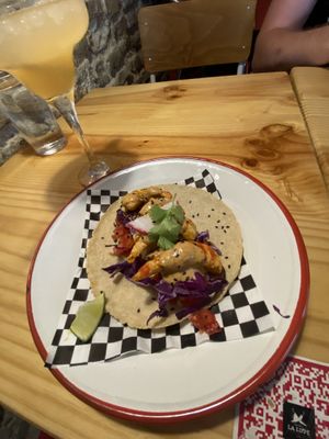 Langostinos Taco (Vegan)  at Taqueria La Lupe in Sevilla