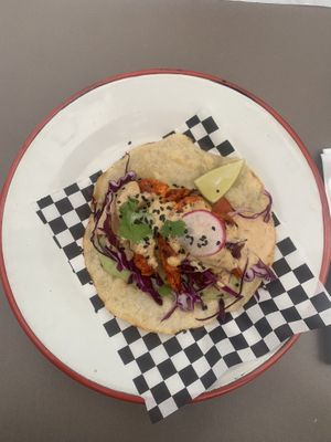 No shrimp tortilla  at Taqueria La Lupe in Sevilla