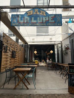 The place from the outside. at Taqueria La Lupe in Sevilla