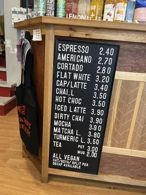 Drinks   at Rubicund Books and Coffee in Falmouth