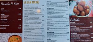 Vegan menu augustus 2021 at Garlic n Greens in Bruges