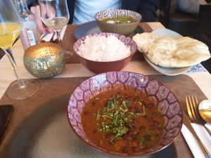 Kala chana masala at Garlic n Greens in Bruges