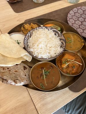 Thali platter  at Garlic n Greens in Bruges