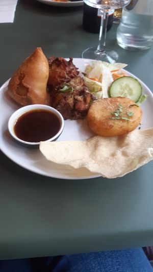 Vegan menu starter at Garlic n Greens in Bruges