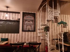 Stairs at Garlic n Greens in Bruges