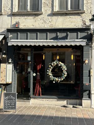Front of restaurant   at Garlic n Greens in Bruges