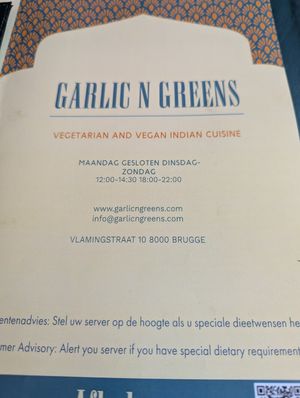  at Garlic n Greens in Bruges