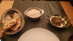 Spanish dal and roti. at Garlic n Greens in Bruges