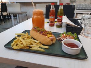 Vegan hotdog at Sala - The Row in Kuala Lumpur