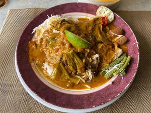 Curry Laksa (Vegan) (Low sodium)
Large

RM 18.00 at Sala - The Row in Kuala Lumpur