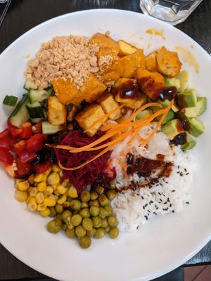 Lin's poke bowl - tasty! at Linh - Not Just A Restaurant in Prague