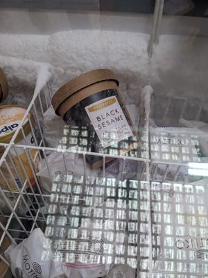 Black sesame ice cream on sale at Linh - Not Just A Restaurant in Prague