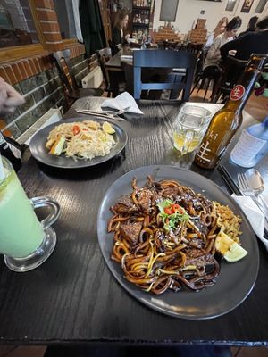 Black udon and pad Thai  at Linh - Not Just A Restaurant in Prague