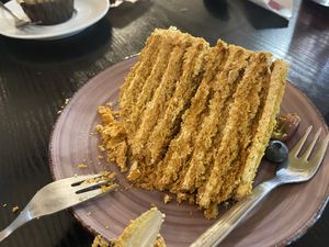“Honey” cake   at Linh - Not Just A Restaurant in Prague