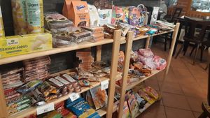 Selection of snacks for sale at Linh - Not Just A Restaurant in Prague