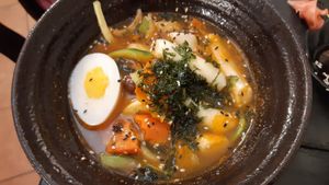 Tteokboki with vegan egg as an extra at Linh - Not Just A Restaurant in Prague