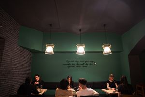 Fancy Black Green Room at Linh - Not Just A Restaurant in Prague