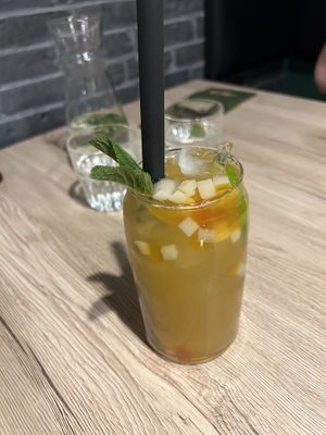 Mango Passionfruit Ice Tea with Jelly  at Linh - Not Just A Restaurant in Prague