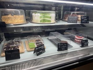 So many delicious-looking desserts  at Linh - Not Just A Restaurant in Prague