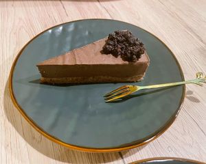 Chocolate pandan cake at Linh - Not Just A Restaurant in Prague