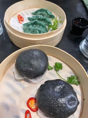 Gyoza and black bao at Linh - Not Just A Restaurant in Prague