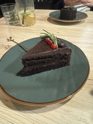 Probably the best chocolate cake I ever ate #Veganuary at Linh - Not Just A Restaurant in Prague