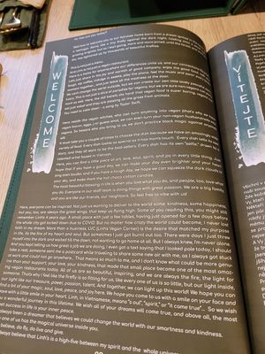 Menu #Veganuary at Linh - Not Just A Restaurant in Prague