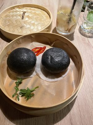 Black bao’s  at Linh - Not Just A Restaurant in Prague